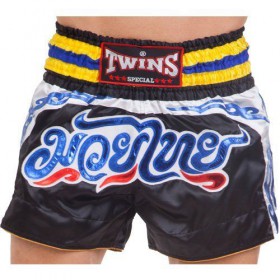 Шорти для тайського боксу NTBS-004 Twins XL Чорний (37426036)