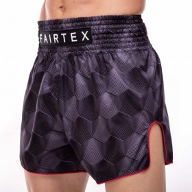 Шорти для тайського боксу та кікбоксингу FAIRTEX BS1901 M чорний-сірий