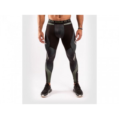 Штани компресійні VENUM One FC Impact Compression Tights M чорний/хакі (5241)