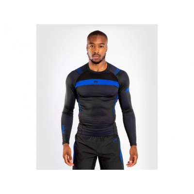 Рашгард VENUM NoGi 3.0 Rashguard Long Sleeves S чорний/синій (5238)