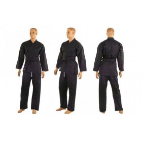 Кімоно карате чорне MATSA МА-0017 (х-б, пл.240г на м2) 160 см