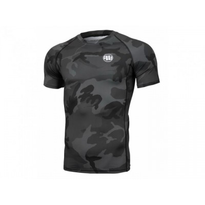 Рашгард PIT BULL All Black Camo Small Logo - Short Sleeves L чорний/камуфляж (5089)