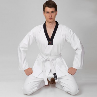 Добок кімоно для тхеквондо Matsa Heroe 0018 біле 240г/м2 розмір L зріст 170 см
