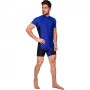 Трико для боротьби борцівське трико Zelart Heroe 0716 розмір 3XL (50-52) Blue-Black