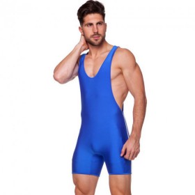 Трико для боротьби борцівське трико Zelart Heroe 3536 розмір XL (50-52) Blue