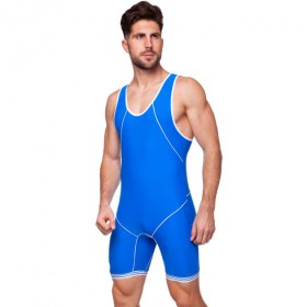 Трико для боротьби борцівське трико Asics Heroe 7045 розмір XL (160см) Blue