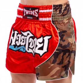 Шорти для тайського боксу та кікбоксингу TWINS NTBS-158 XXL червоний