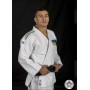 Кімоно для дзюдо Champion II SlimFit з ліцензією IJF ADIDAS J-IJFS-SMU біле/синьо-жовті смуги розмір 150