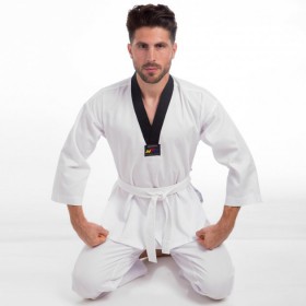 Кімоно для тхеквондо (добок) WTF CO-012 110см білий-чорний