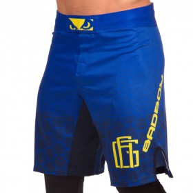 Шорти для змішаних єдиноборств ММА BDB CO-5454 L синій-жовтий