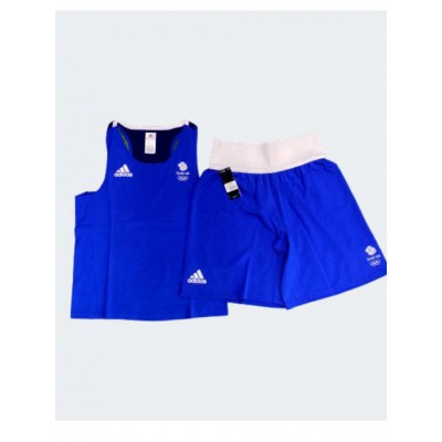 Форма для занять боксом Olympic Man GBR шорти + майка ADIDAS ADIAIBA20TM синя XL