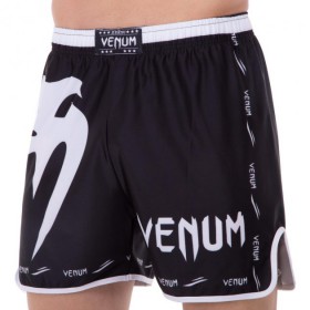 Шорти для тайського боксу та кікбоксингу Venum Giant Heroe DK14 розмір 2XL (52-54) Black-White