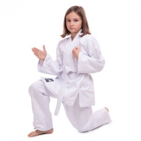 Кімоно для карате кімоно для єдиноборств дитяче доросле біле BADBOY (Зростання 150) VL-8191