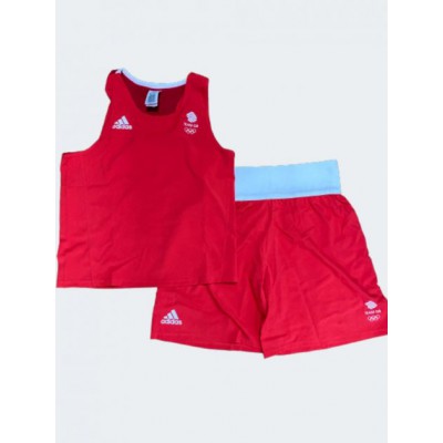 Форма для занять боксом Olympic Man GBR шорти+майка ADIDAS ADIAIBA20TM червона S