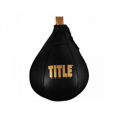 Груша пневматична TITLE Boxing Hightail Leather Speed ​​Bag 9' x 6' чорний (5059)