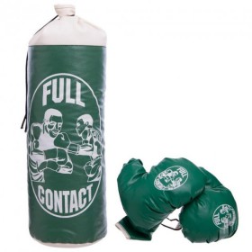 Дитячий боксерський набір груша + рукавички h-39 см зелений BO-4675-S