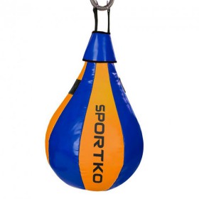 Груша набивна краплеподібна підвісна GP-3 Sportko Синьо-жовтогарячий (37451006)