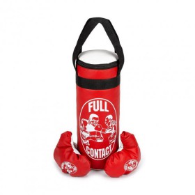 Боксерський набір Zelart, середній, груша, рукавички, червоний, (бокс/ср/кр)