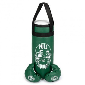 Велика боксерська груша з рукавичками діаметр 21 см зелена (-)