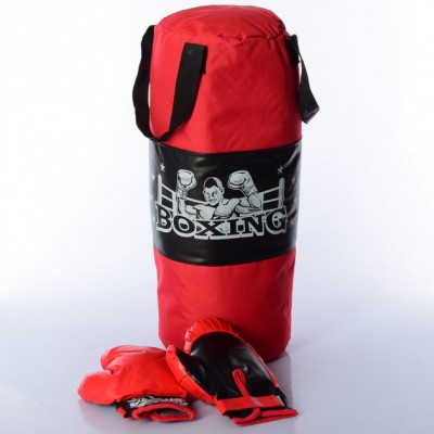 Боксерський набір з грушею та рукавичками 55-20см, наповнить-текстиль, рукавички 2 шт MR 0406