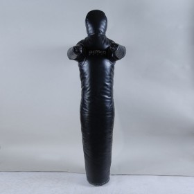 Манекен для боротьби BS - силует, нерухомі руки, ПВХ, чорний, 150 см