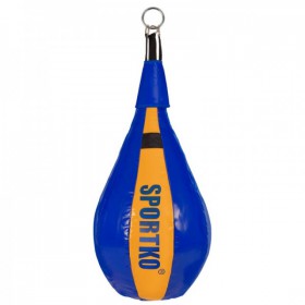 Для боксу Груша боксерська підвісна SPORTKO (GP-4) 60x45см Синій помаранчевий (MA01163)