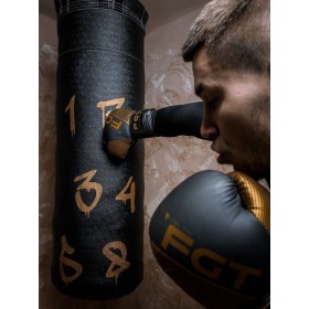 Боксерський мішок груша BIG MONKEY із цифрами 1.2 м чорний