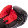 Рукавички боксерські шкіряні TWINS BGVL8 ​​VELCRO розмір: 14 унції червоний-чорний