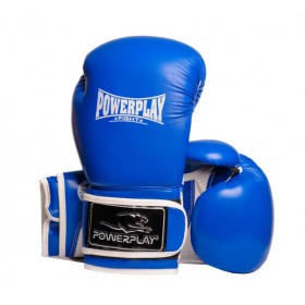 Боксерські рукавички PowerPlay 16 унцій Синій 3019 (MR59489)
