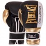 Рукавички боксерські шкіряні на липучці Everlast BO-0578 (р-р 14oz, чорний-білий-золотистий)