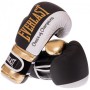 Рукавички боксерські шкіряні на липучці Everlast BO-0578 (р-р 14oz, чорний-білий-золотистий)