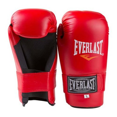 Рукавички для змішаних єдиноборств KungFu ММА Everlast розмір S червоні EVDX355