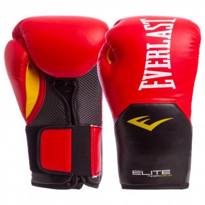 Рукавички боксерські EVERLAST PRO STYLE ELITE P00001198 14 унцій червоний-чорний