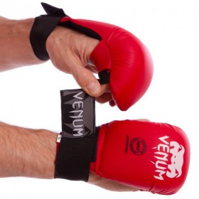 Накладки рукавички карате MA-5855 VENUM MITTS червоні size L