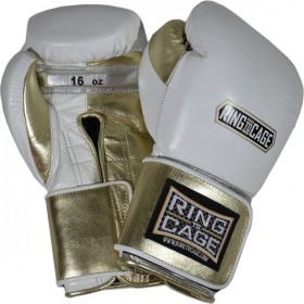 Боксерські рукавички тренувальні RING TO CAGE ELITE C-17 RTC-2096 білий/золото 16 oz