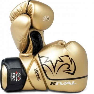 Боксерські рукавички для спарингу RIVAL RS1 ULTRA SPARRING GLOVES 2.0 золото 14 oz