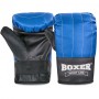 Снарядні рукавички тренувальні кожвініл Boxer 2015 Blue-Black розмір L