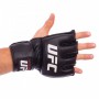 Рукавички для боксу Рукавички для змішаних єдиноборств MMA шкіряні UFC Pro (UHK-69908) S Чорний (MA02166)