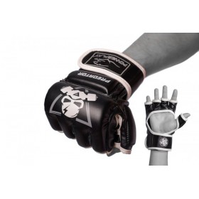 Рукавички для MMA PowerPlay 3056 А Чорно-Білі M