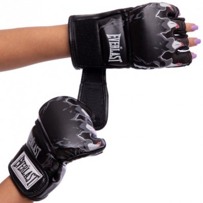 Рукавички для змішаних єдиноборств Everlast Heroe 3207 розмір S Black