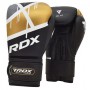 Боксерські рукавички RDX Rex Leather RDX Inc 10oz Чорно-золотий (37260020)