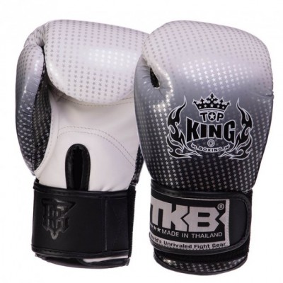 Рукавички боксерські дитячі шкіряні Super Star TKBGKC-01 Top King Boxing M Срібний (37551035)