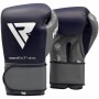 Боксерські рукавички RDX Leather Pro C4 Dark Blue 14 oz