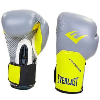 Рукавички боксерські Pro Style Elite BO-5228 Everlast 10oz Сіро-жовтий (37409009)