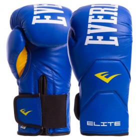 Рукавички для боксу та єдиноборств EVERLAST Champ шкіряні 6758 Blue-White 12 унцій