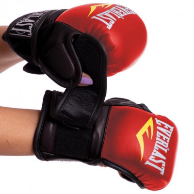 Рукавички гібридні для єдиноборств Everlast 4612 розмір S Red-Black