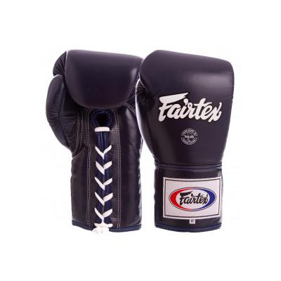 Рукавички боксерські професійні на шнурівці FAIRTEX BGL6 16 унцій синій