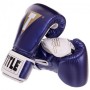 Рукавички для боксу та єдиноборств на липучці Title Boxing 3780 Blue-White 12 унцій