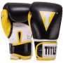 Рукавички для боксу та єдиноборств на липучці Title Boxing 3780 Black-Yellow 14 унцій