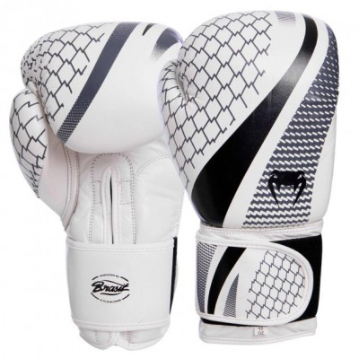 Рукавички для боксу та єдиноборств шкіряні Venum New Contender Heroe VL-2034 White-Black-Grey 12 унцій